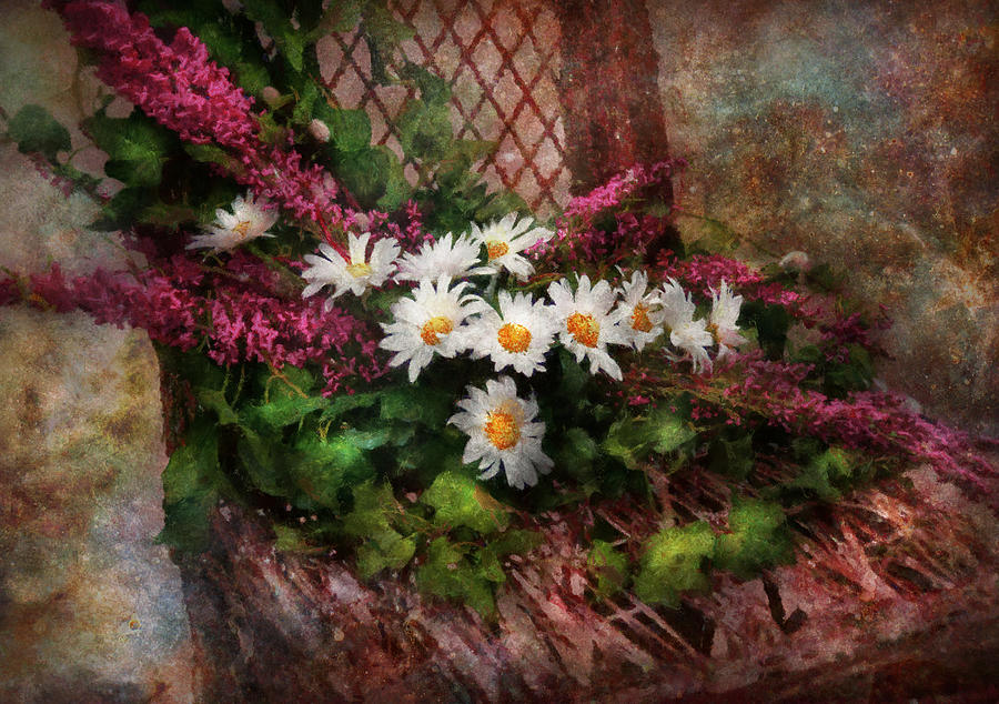 Vintage Digital Art - Flower - Still - Seat Reserved by Mike Savad