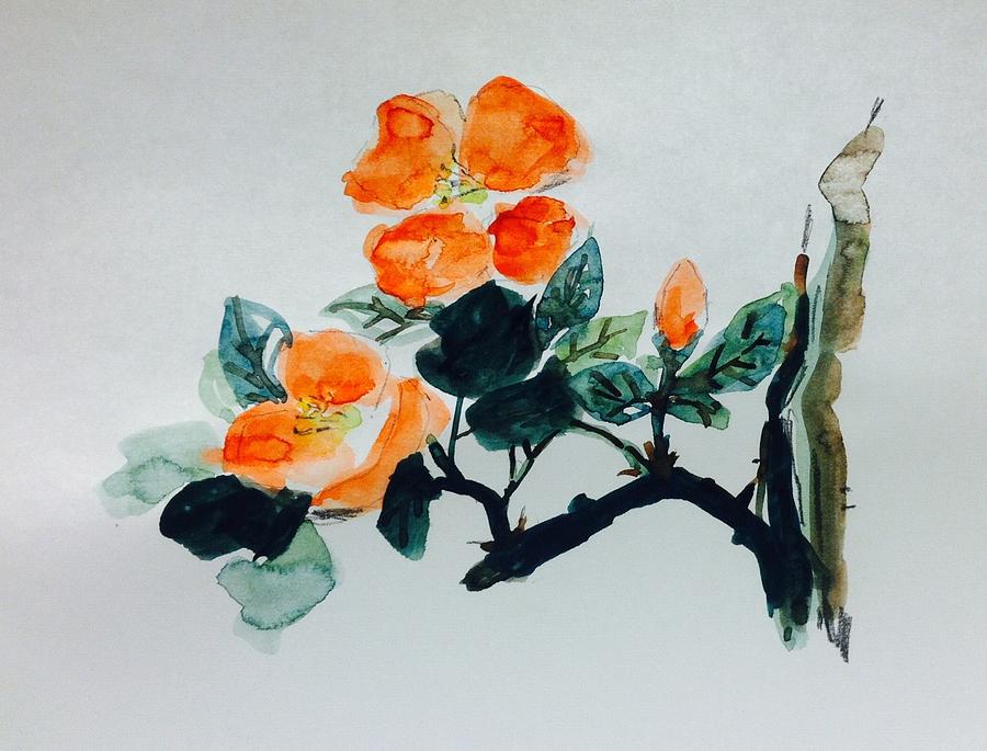 Flower study 111116w Painting by Hae Kim