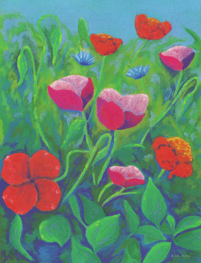 Flower Symphony Pastel by Anne Katzeff