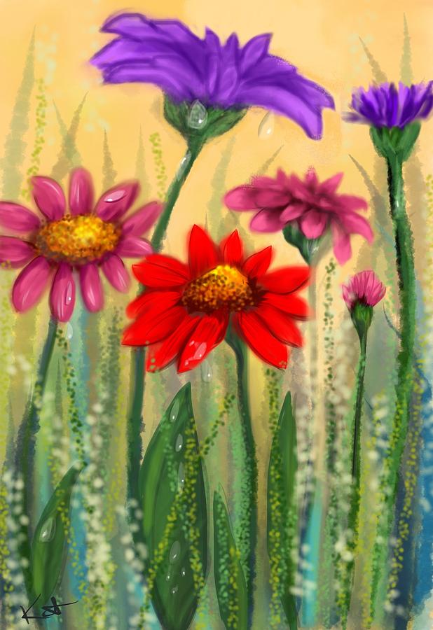 Flower time Digital Art by Kathleen Hromada