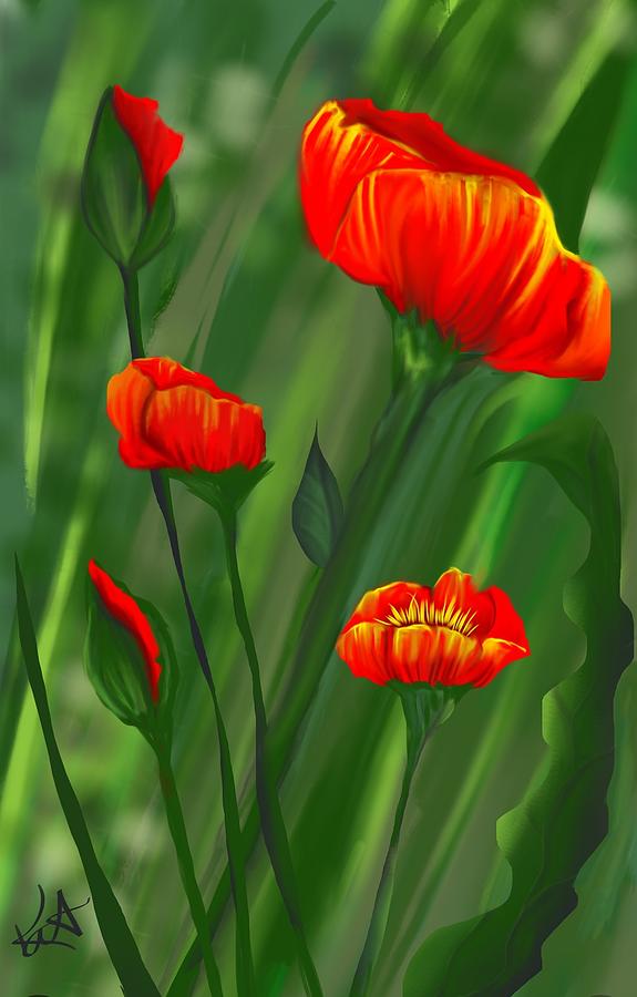 Flower Times Digital Art by Kathleen Hromada