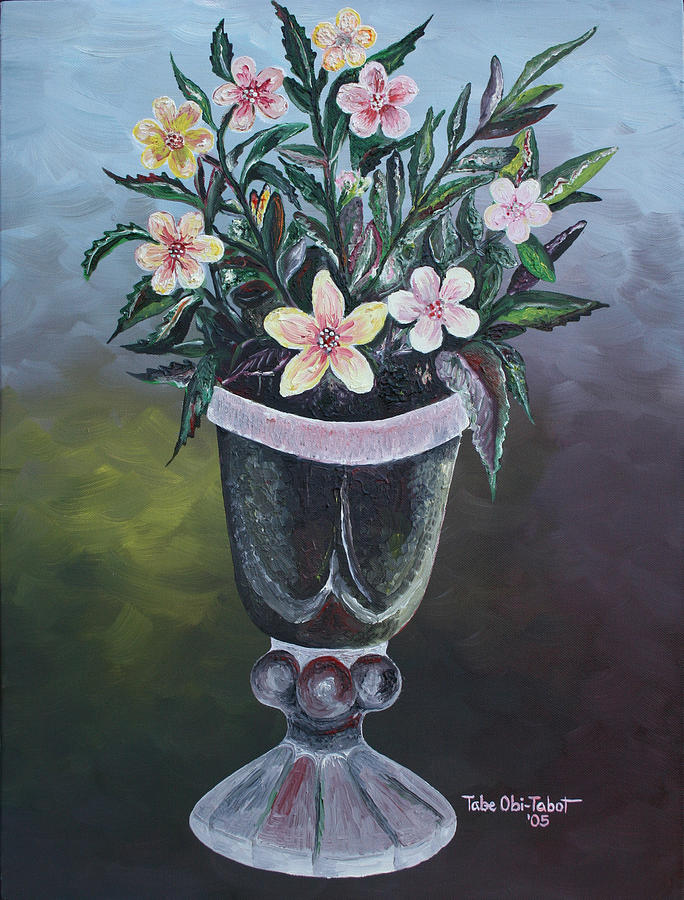 Flower Vase 2 Painting by Obi-Tabot Tabe