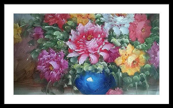 Flower Painting - Flower Vase by Ahmad Masri