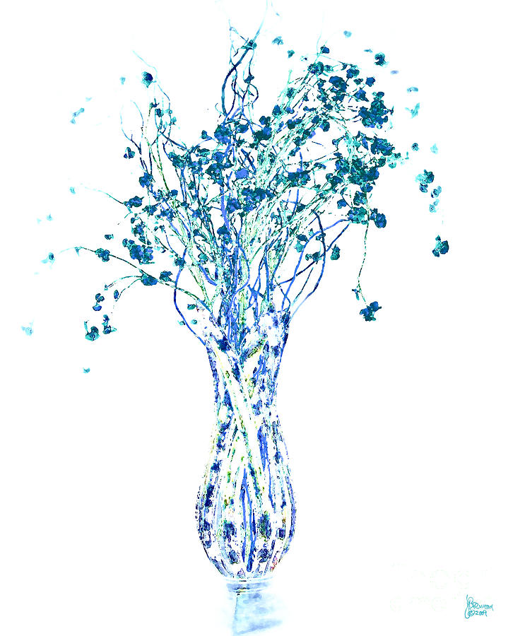 Flower Vase in Blue Photograph by Jeff Breiman