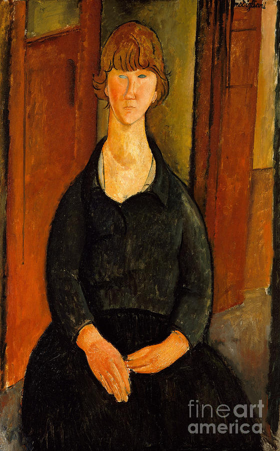 Flower Vendor, 1919 Painting by Amedeo Modigliani