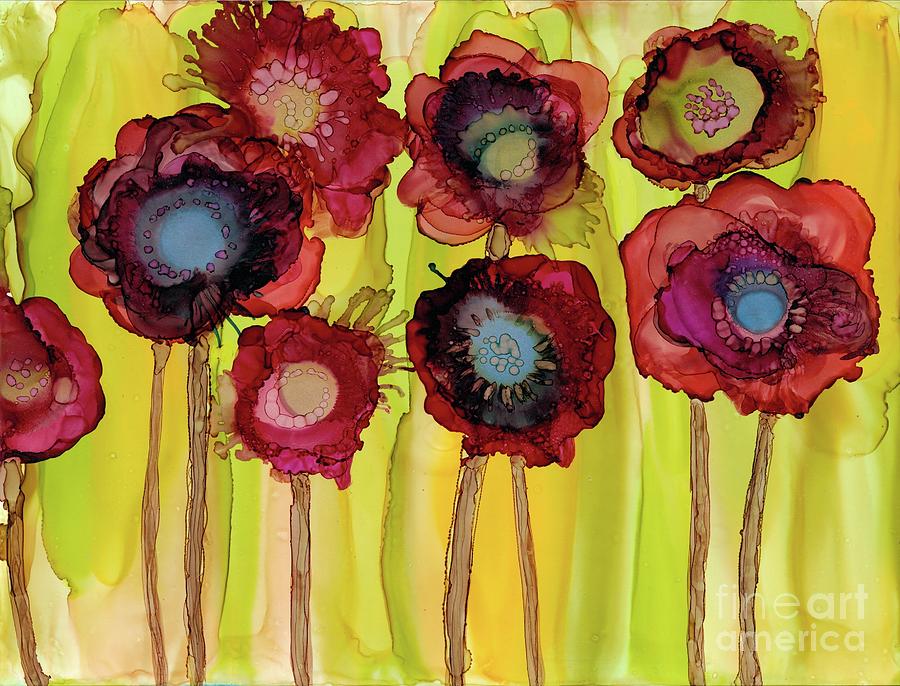 Flowerbed Painting by Beth Kluth