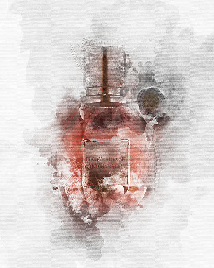 Flowerbomb By Viktor And Rolf Perfume Painting by Diana Van - Pixels Merch