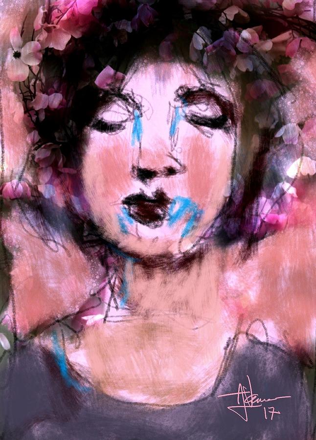 Flowered Headress Digital Art by Jim Vance