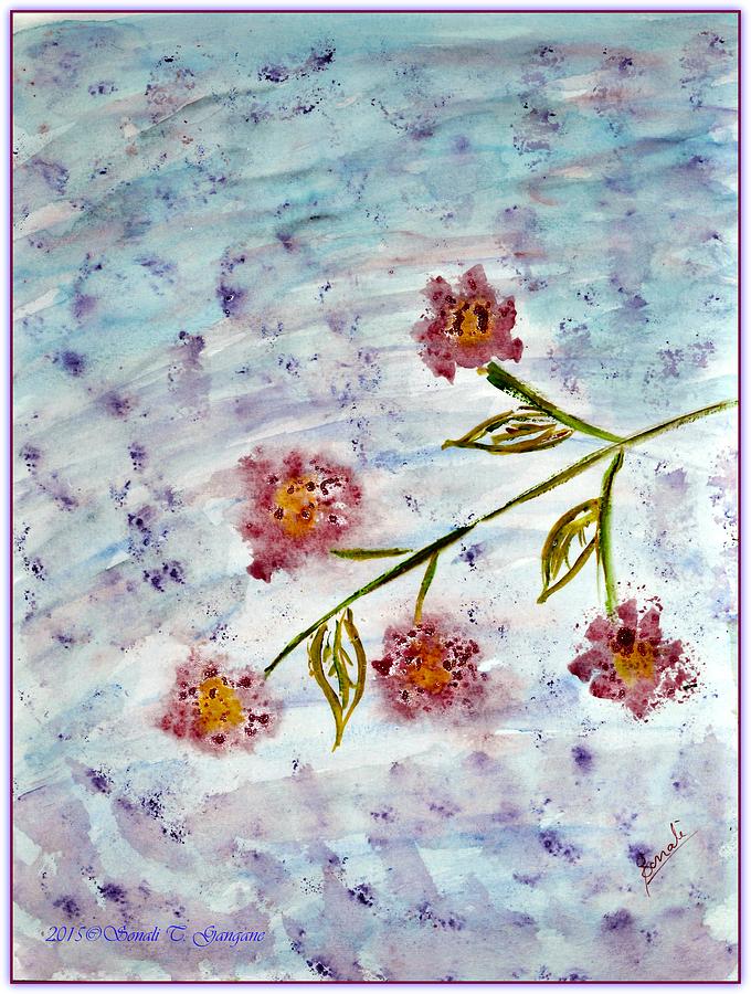 Flowering Branch Painting by Sonali Gangane