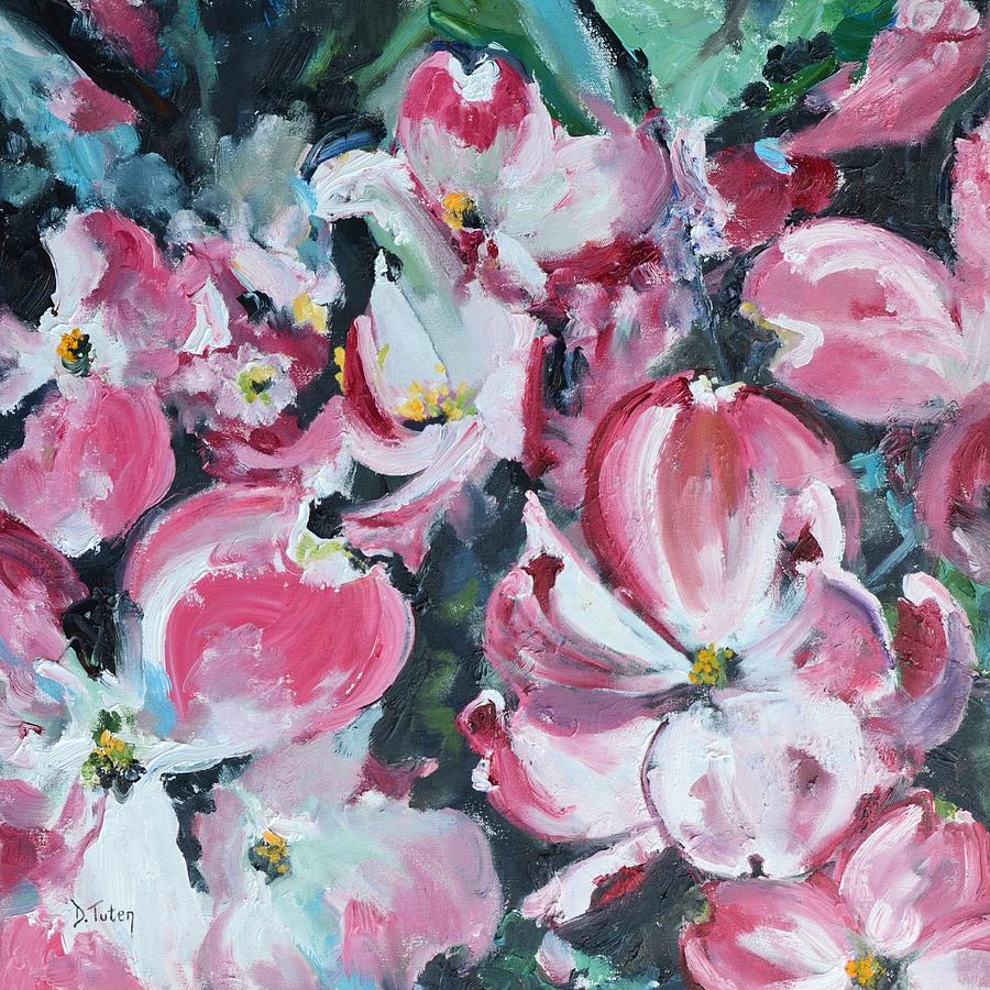 Flowering Dogwood Painting by Donna Tuten