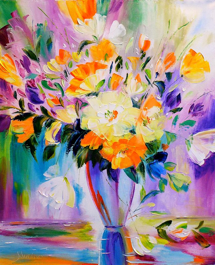 Flowering Fun Painting by Marina Wirtz - Fine Art America