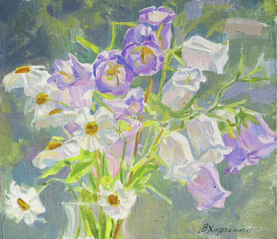 Flowering in July Painting by Victoria Kharchenko
