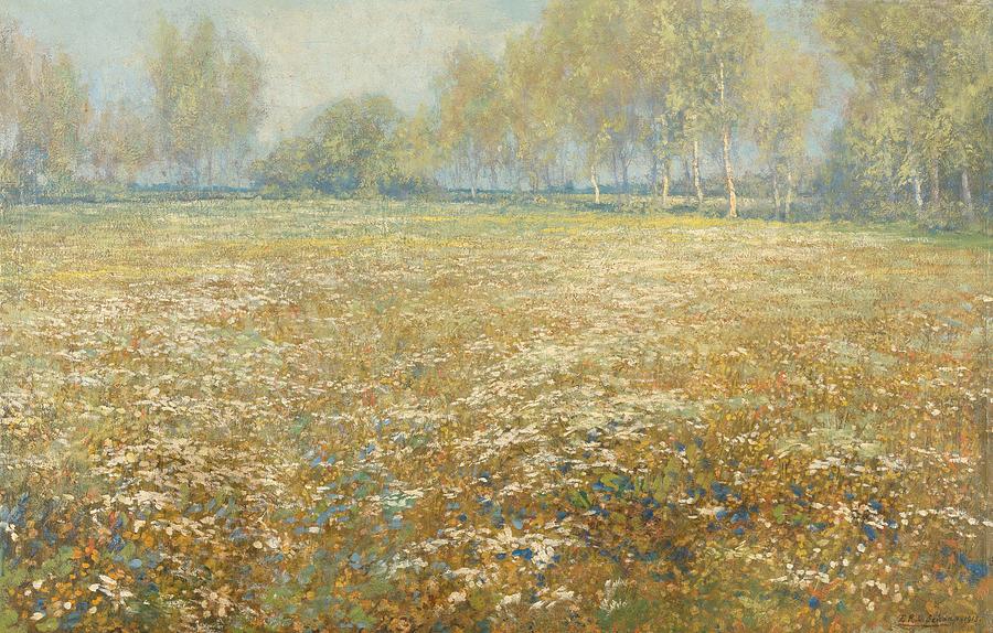 Flowering Meadow, Egbert Rubertus Derk Schaap, 1913 Painting