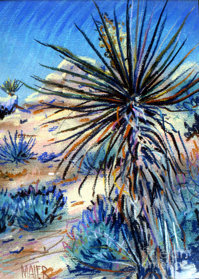 Flowering Yucca Painting by Donald Maier