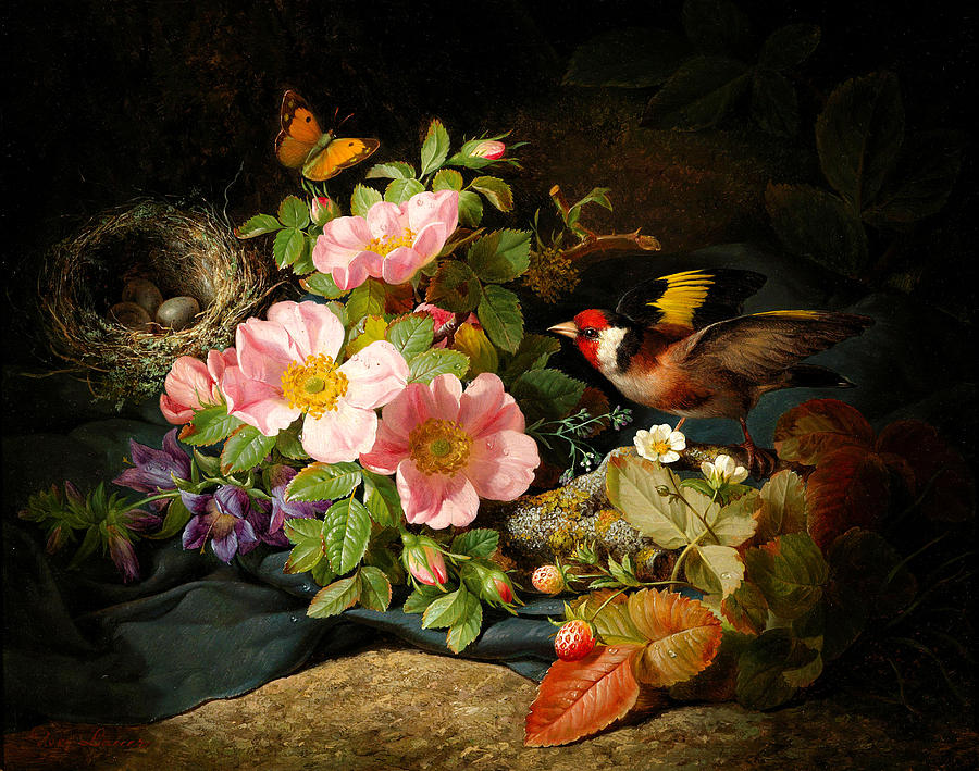 Flowers , Still life Painting by Celestial Images