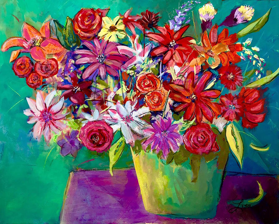 Flower Power Painting by Lisa Scartelli - Fine Art America