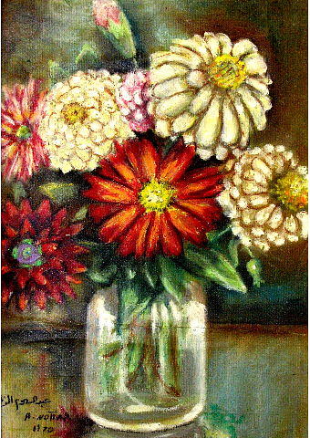 flowers from 1970 painting