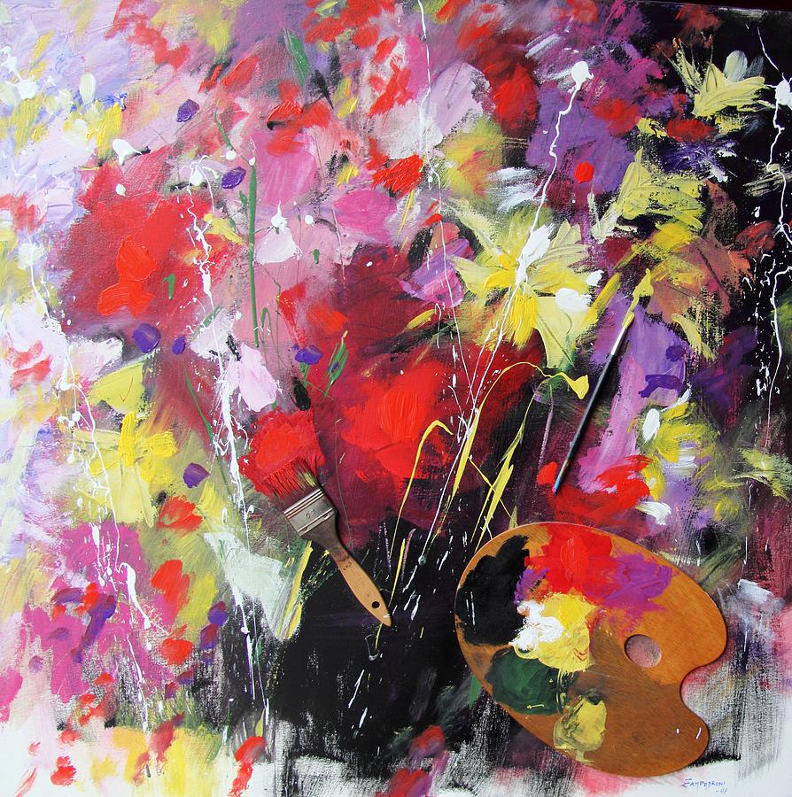 Flowers 2007 Painting by Mario Zampedroni - Fine Art America