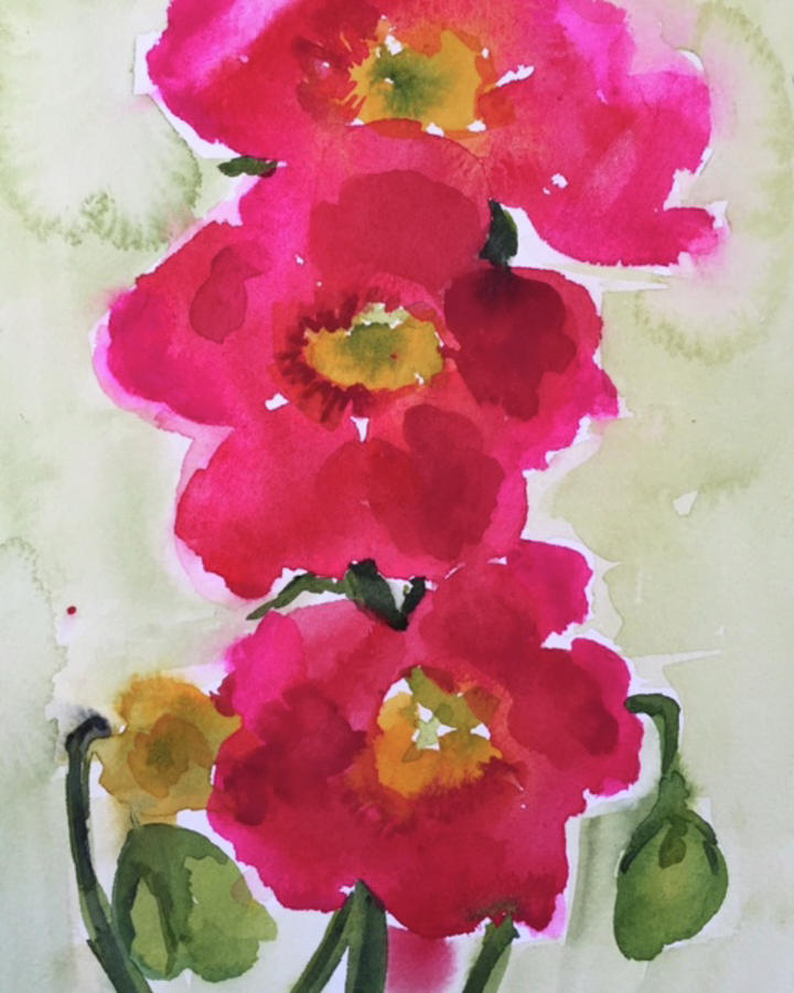 Happiness Blooms Painting by Bonny Butler