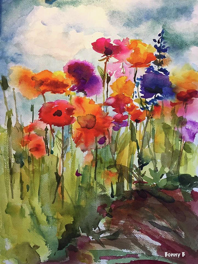 Wildflower Trail Painting by Bonny Butler
