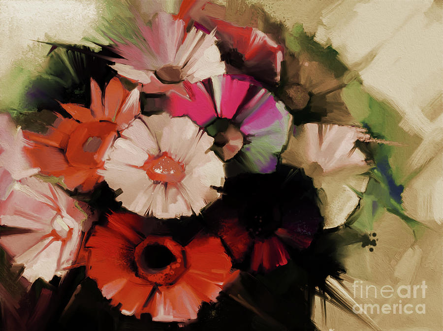 Flowers Abstract Painting 5501 Painting by Gull G