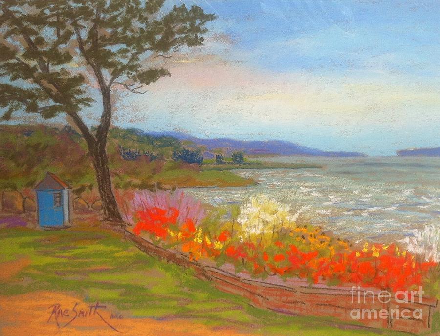 Flowers along the Boardwalk Pastel by Rae  Smith PAC
