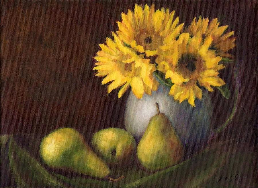Flowers and Fruit Painting by Janet King