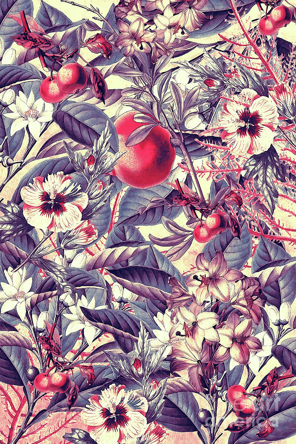 Flowers And Fruits Digital Art by Justyna Jaszke JBJart