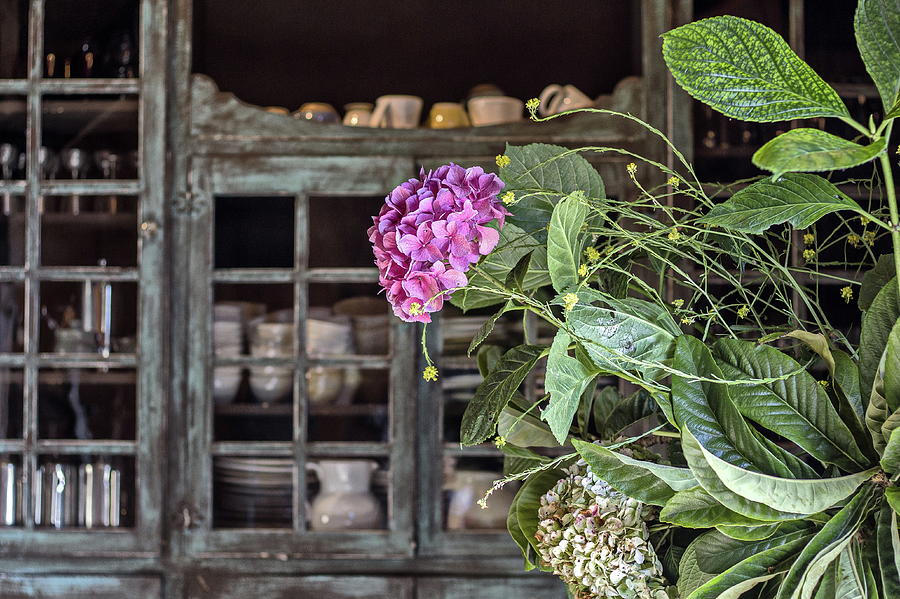 Flowers and Pottery Photograph by Ellen Berrahmoun