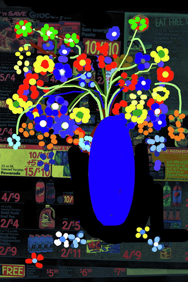 Flowers And Vase-2 Digital Art by Anand Swaroop Manchiraju