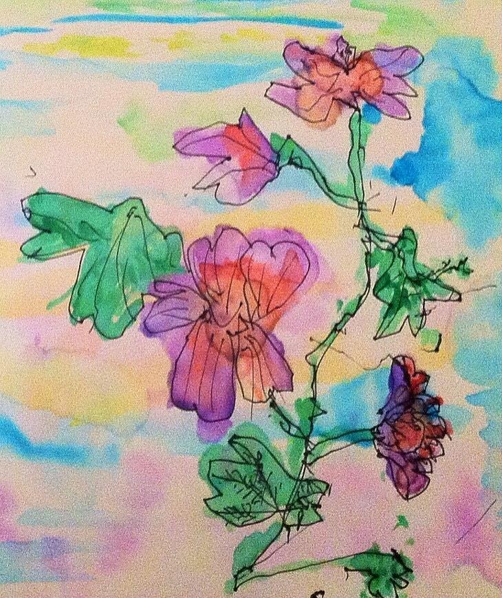 Flowers are Blooming  Painting by Dottie Visker