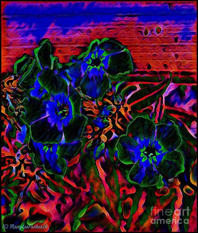 Flowers At Midnight Mixed Media by MaryLee Parker