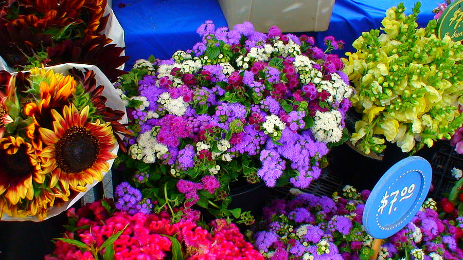 Flowers at Union Station Market Photograph by Angela Annas