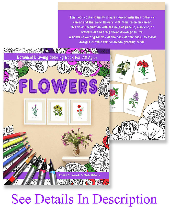 Flowers Coloring Book Volume I By Irina Sztukowski Mixed Media