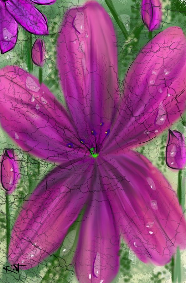 Flowers dew Digital Art by Kathleen Hromada