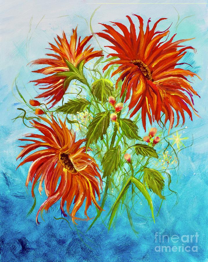 Flower Painting - Flowers Dream by Mary Scott