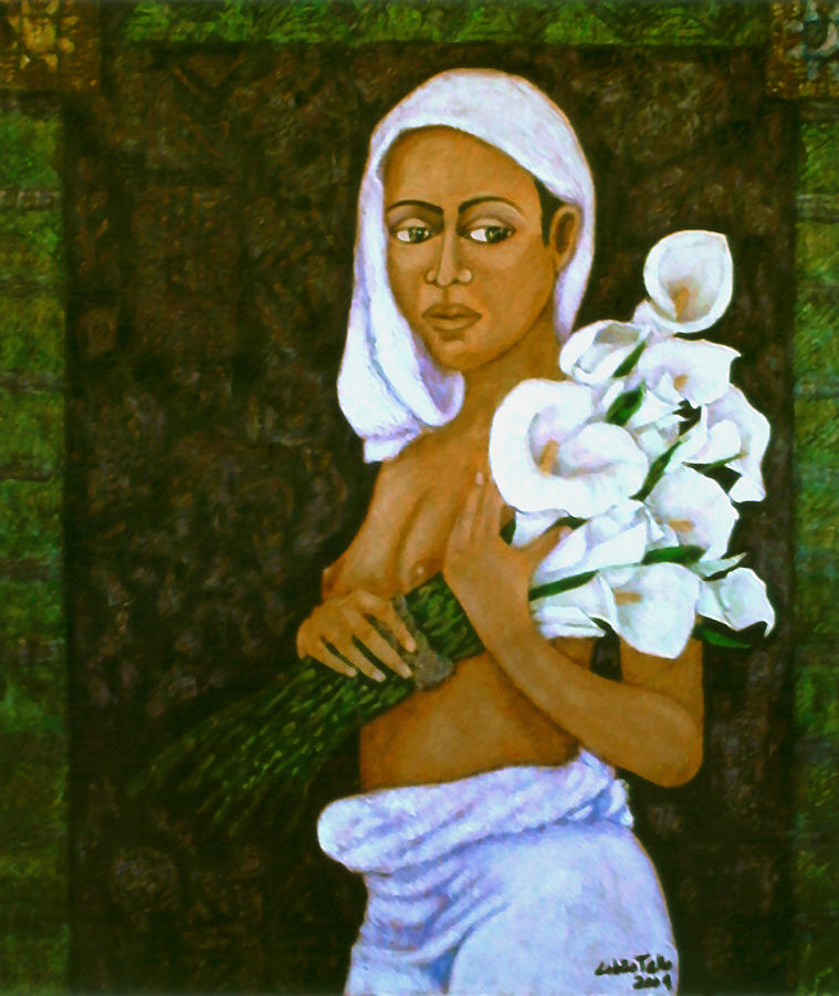 Flower Painting - Flowers for an old love by Madalena Lobao-Tello