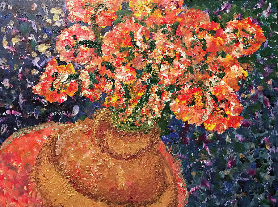 Flowers for Mary Painting by Annette Hadley
