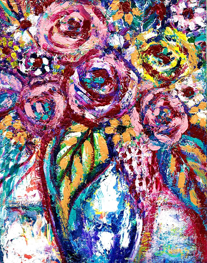 Flowers for Myself Painting by Laura Gomez