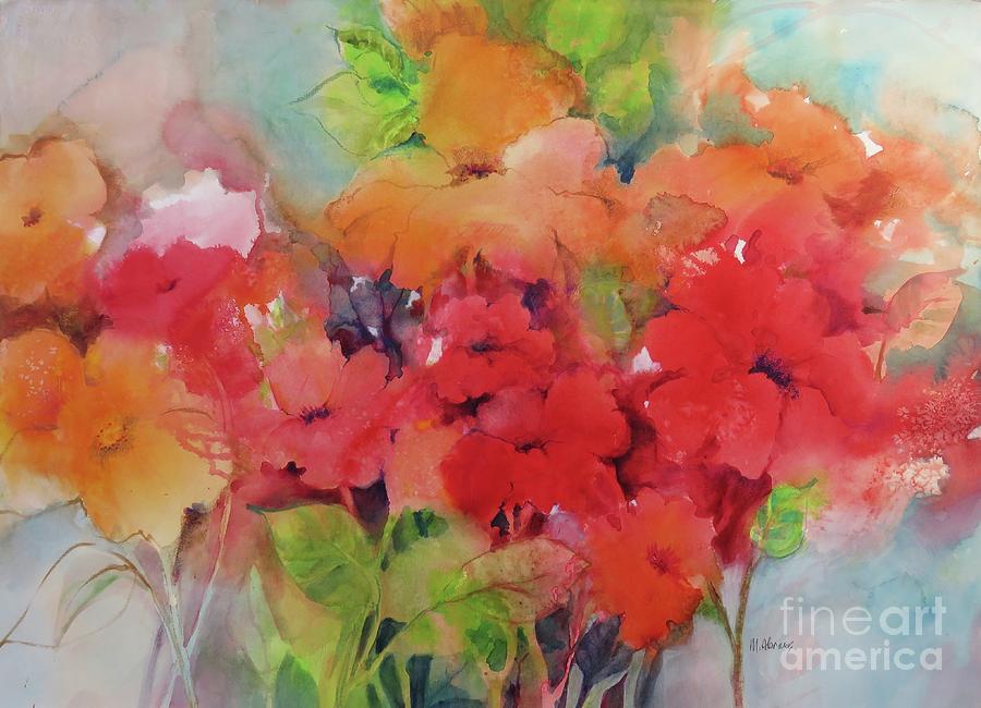 Flowers for Peggy Painting by Michelle Abrams