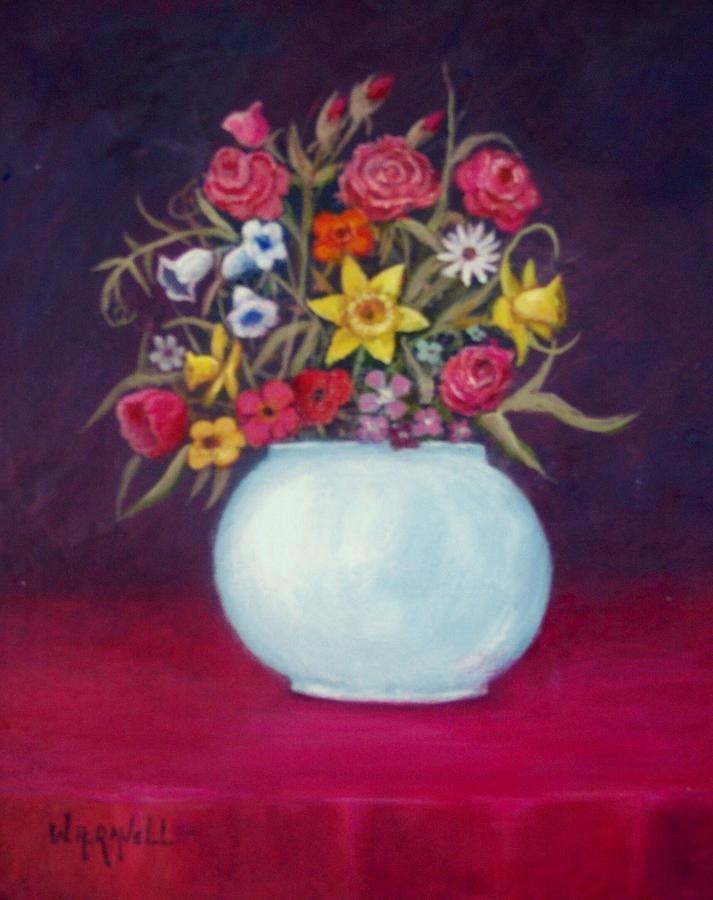 Flower Painting - Flowers For Sandy by William Ravell