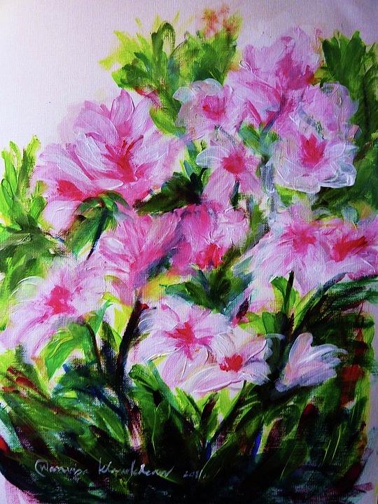 Flowers for Spring Painting by Wanvisa Klawklean