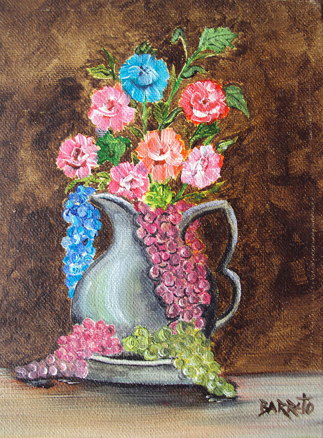 Flowers for you Painting by Gloria E Barreto-Rodriguez