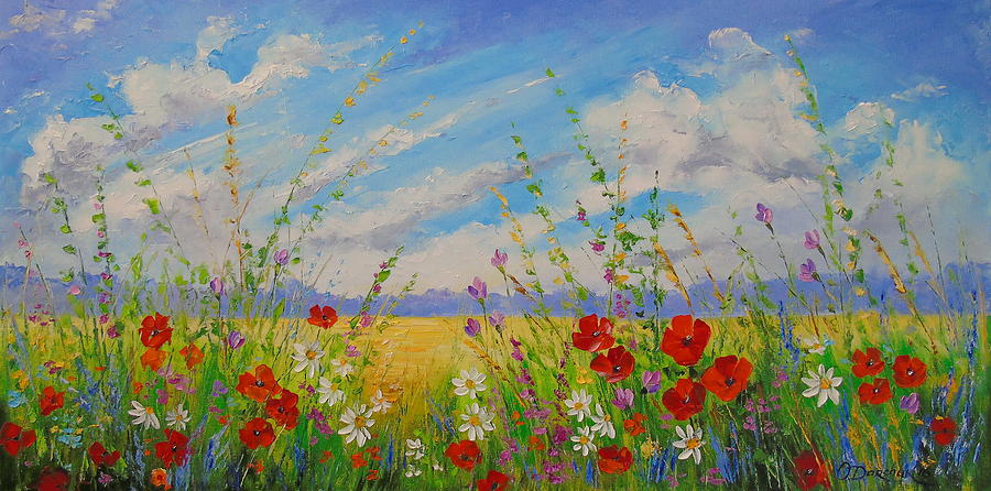 Field and flowers Paintings by Olha Darchuk 