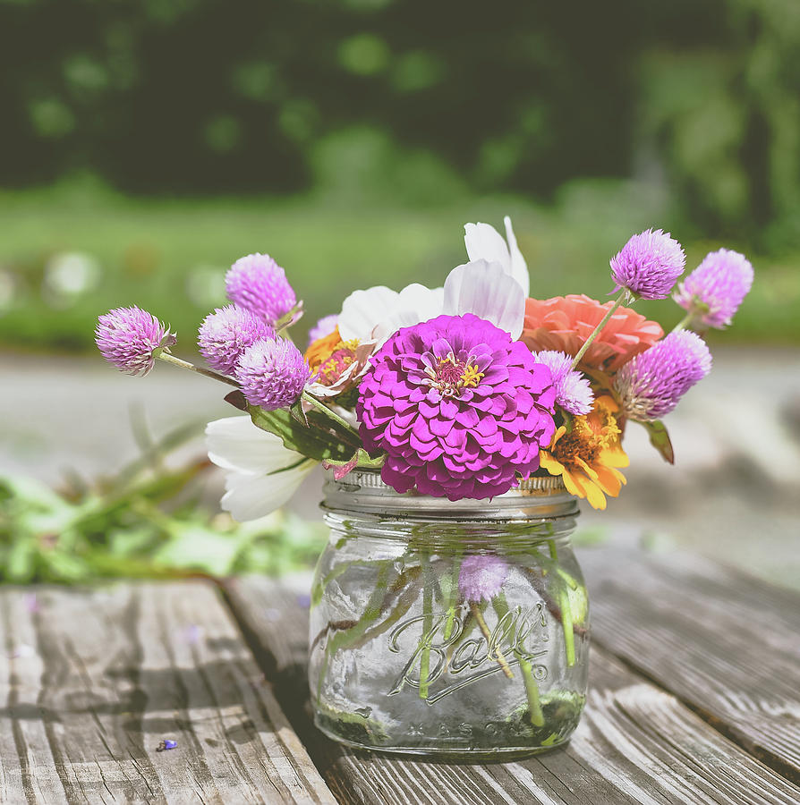 Flowers In A Jar Photograph By Stacie York Fine Art America