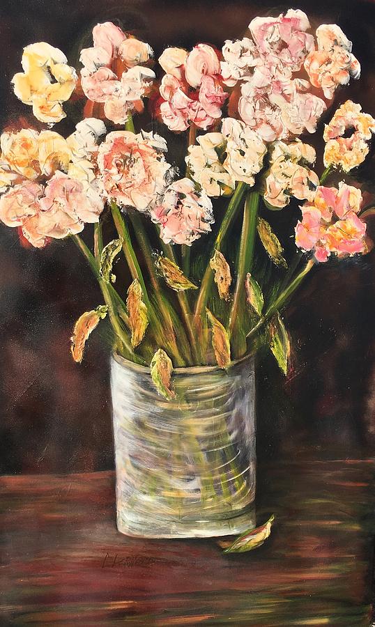 Flowers in a vase Painting by Chuck Gebhardt