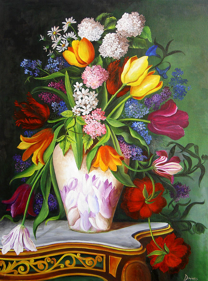 Flowers In A Vase By Dominica Alcantara, Vase For Flowers