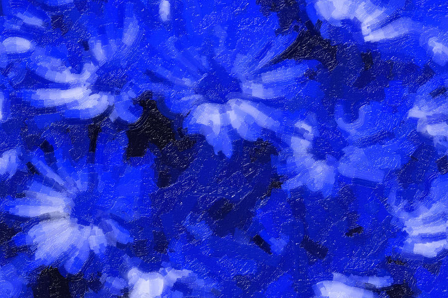 Flower Painting - Flowers in Blue by Tilly Williams