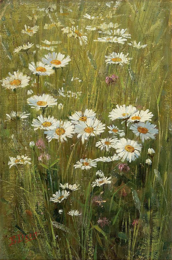 Flowers In The Meadow Painting by Elin Danielson