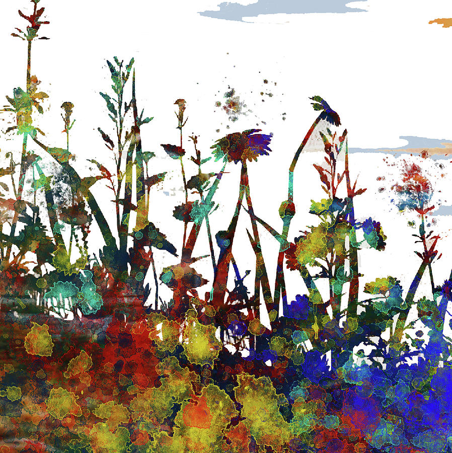 Flowers in the Sunset Digital Art by Ann Leech